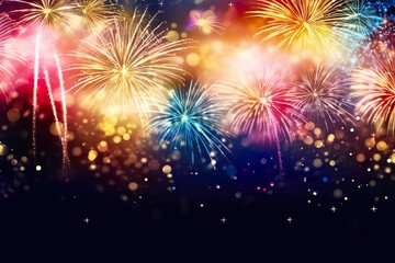 Fototapeta premium Spectacular New Year Fireworks: Celebrate in Style