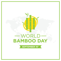 Bamboo day greetings vector.