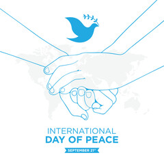 Day of peace greetings vector.