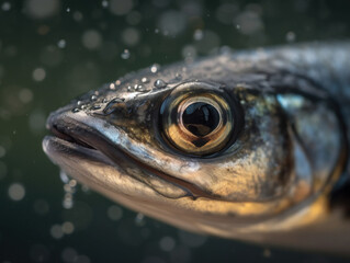 Sardine portrait created with Generative AI technology
