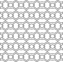 Vector pattern with symmetrical elements . Modern stylish abstract texture. Repeating geometric tiles from striped elements.Black and white pattern.