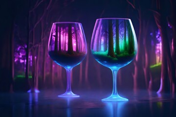 two glasses of wine