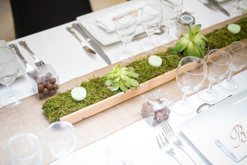Décoration de table champêtre, campagne	