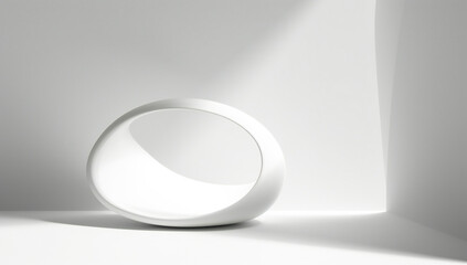 Abstract smooth waving white 3d shapes