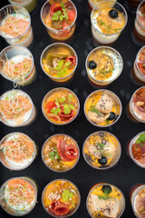 Plateau traiteur, cocktails, toasts et verrines