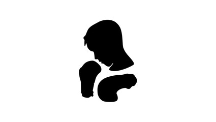 kids boxing silhouette