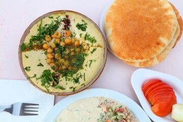 Hummus breakfast in Israel