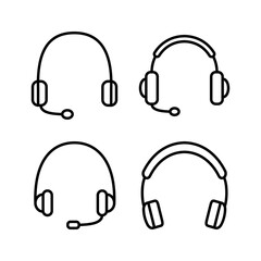 Headphone icon vector. headphones earphones icon. headset