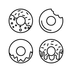 Donut icon vector. doughnut icon. donut logo