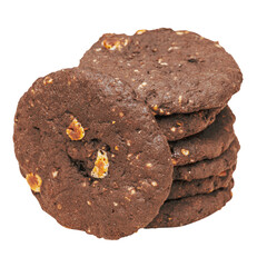 Cutout Stack of Chocolate Cookie or Chocolate Biscuit