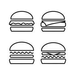 Burger icon vector. hamburger logo icon. fast food icon