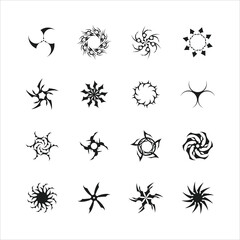 Tribal Vector Tattoo Elements, hippie icons, pattern, motif, suitable for tattoo art, street design elements, murals and others.