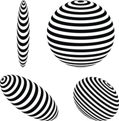 Volumetric different shapes and colors 3D figures
