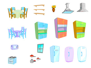 kitchen elements for various purposes animation, books, media, social networks, among others.