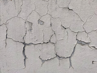 Obraz premium white wall with worn paint and lines, background copy space