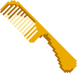 Comb cartoon icon in pixel style