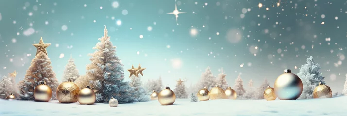 Photo sur Plexiglas Paysage fantastique Christmas tree landscape sparkling at night