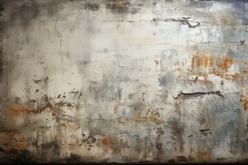 Obraz premium Concrete canvas, White paint stroke on textured wall embodies urban grunge aesthetics Generative AI