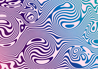 Liquid abstract black line wave messy circle vortex pattern background 