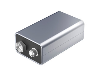 9V battery on transparent background