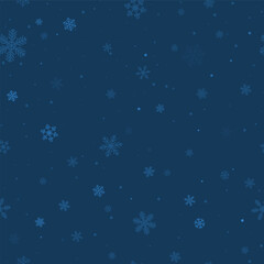 Fototapeta na wymiar Night Christmas snowflakes background