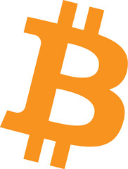 bitcoin logo, orange