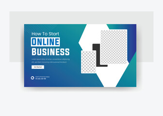  How to start online business YouTube thumbnail design