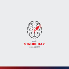 World Stroke Day. Stroke day health care awareness campaign.