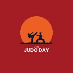 world judo day. World Judo Day Poster October Celebration Background. 
