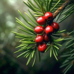Obraz premium Yew berry 