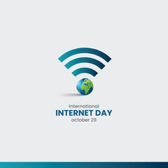 International Internet day creative banner, poster, social media template, background, festoon etc. International Internet Day