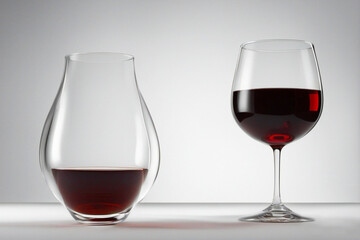 red wine in a wineglass.