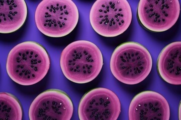 pattern from watermelon on a purple background