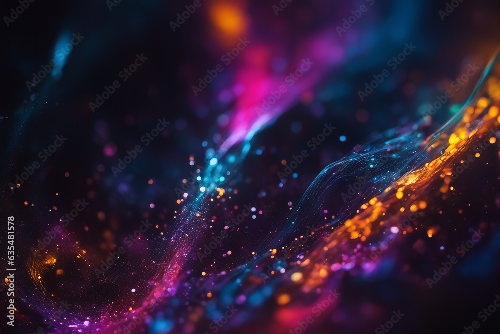 Wall mural abstract visualization of neural networks and black matter