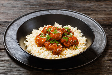 Baked Honey Sesame Chicken with brown rice