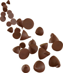 3d render chocolate chips