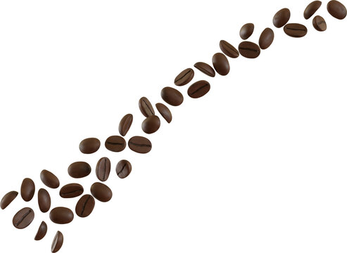 3d render coffee beans 