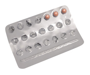 packs of pills isolated on white,PNG
