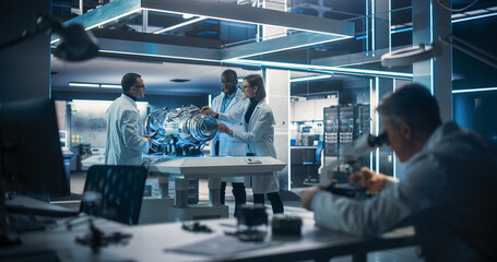 Smart Team of Engineers, Project Manager and Machinery Operators Collaborate on New Type of a...