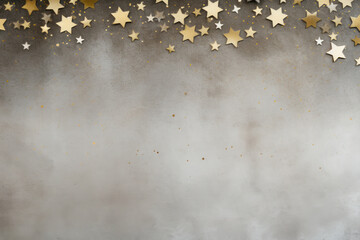 Gray Beige Background with Gold Stars at Top of Image Graphic Resource Generative AI