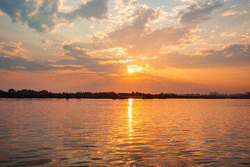 Sunset at Keshi Ghat, Vrindavan