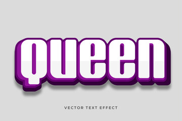 Queen 3d text effect design