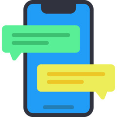 Fototapeta premium Mobile Two Text Messages Icon