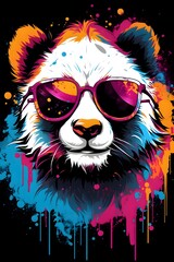 panda with sunglasses