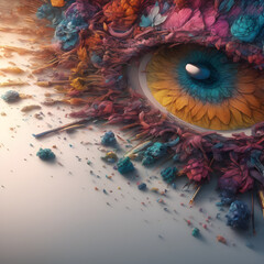 close up of eye