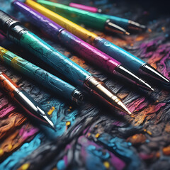paints and brushes