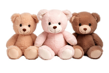 Collection of Isolated Stuffed Animal Toys having Transparent Background, PNG , Generative Ai
