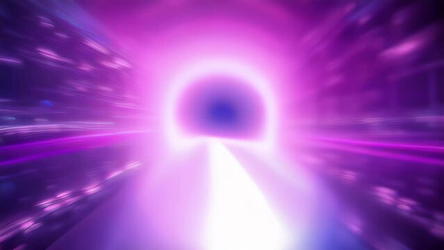 A mesmerizing purple tunnel with a captivating