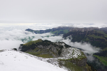 The view from the top of Schaefler mountain, Switzerland