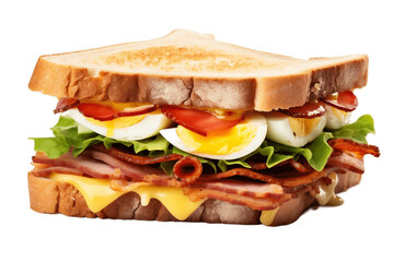 A sandwich having Transparent Background, PNG, Generative Ai